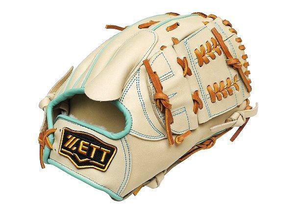 ZETT Pro Model Elite 12 inch Pitcher Glove - Beige/Skyblue