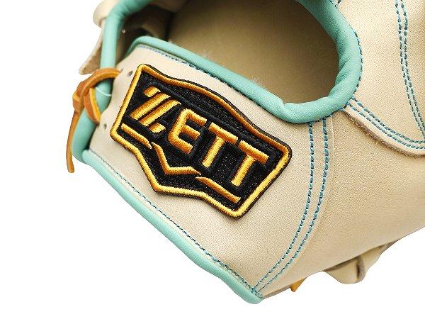 ZETT Pro Model Elite 12 inch Pitcher Glove - Beige/Skyblue