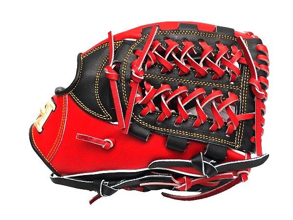 HI-GOLD Japan Steerhide 11.5 inch Infielder Glove - Black/Red