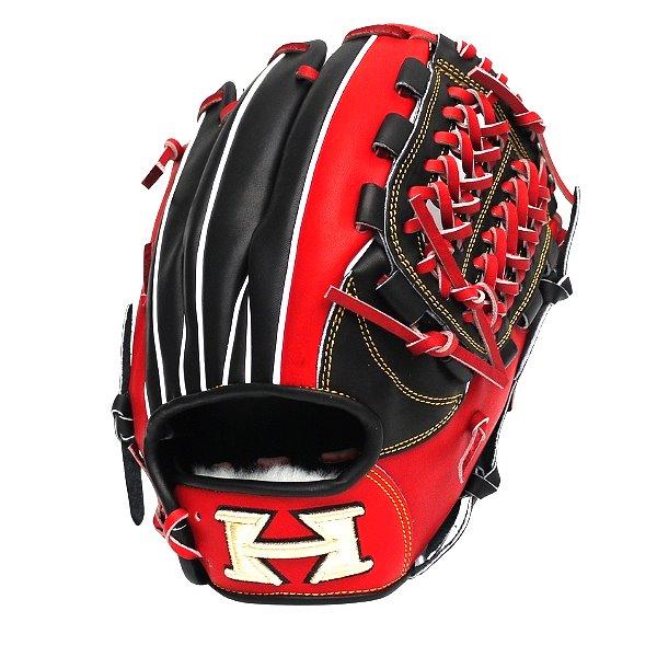 HI-GOLD Japan Steerhide 11.5 inch Infielder Glove - Black/Red