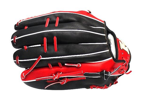 HI-GOLD Japan Steerhide 12.75 inch Outfielder Glove - Black/Red