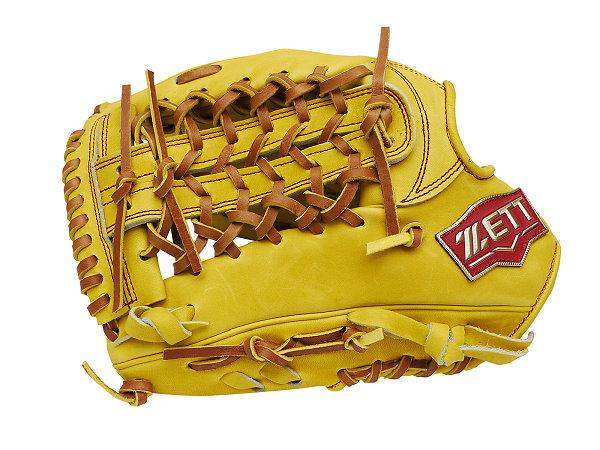 ZETT Pro Model 12.75 inch LHT Yellow Outfielder Glove