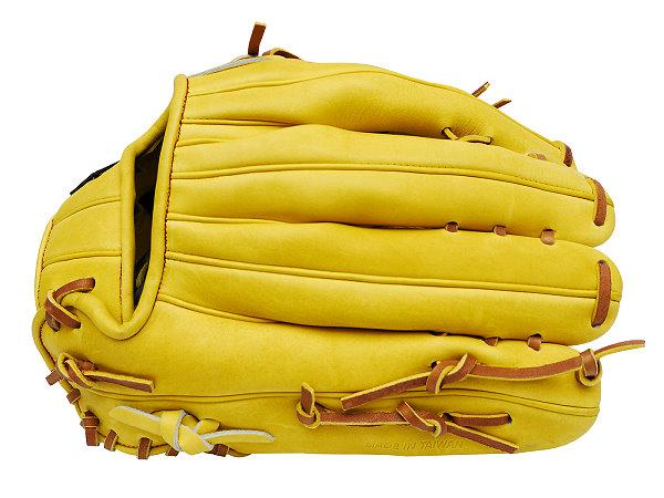 ZETT Pro Model 12.75 inch LHT Yellow Outfielder Glove