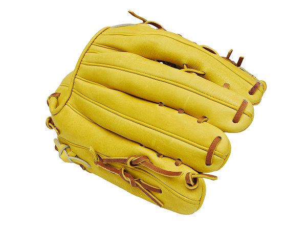 ZETT Pro Model 12.75 inch LHT Yellow Outfielder Glove