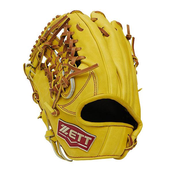 ZETT Pro Model 12.75 inch LHT Yellow Outfielder Glove