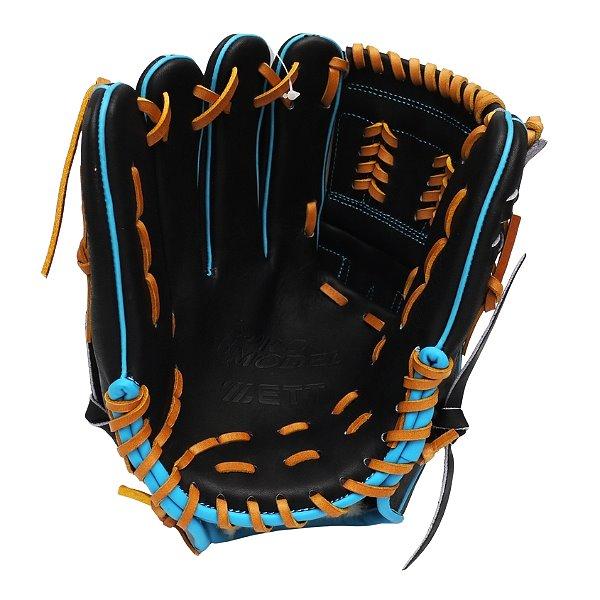ZETT Pro Model Elite 12 inch LHT Pitcher Glove - Black/Skyblue