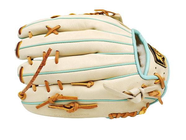 ZETT Pro Model Elite 12.75 inch Outfielder Glove - Beige/Skyblue